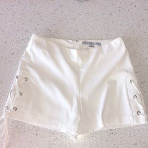 lace up white shorts!!